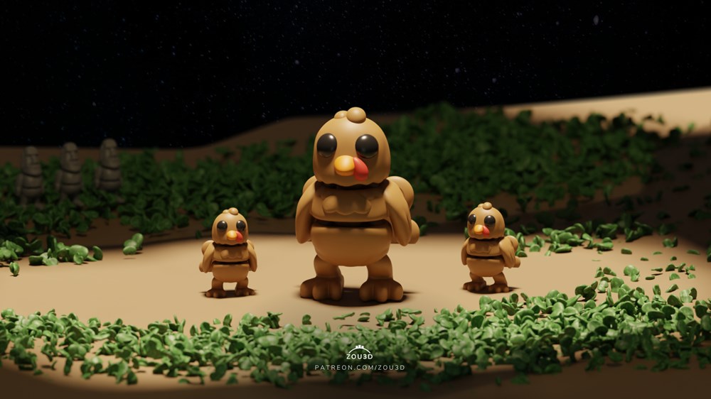 图片[2]-鸡 钥匙链 可活动-3D合纵社-3D打印模型STL格式3mf格式免费下载！