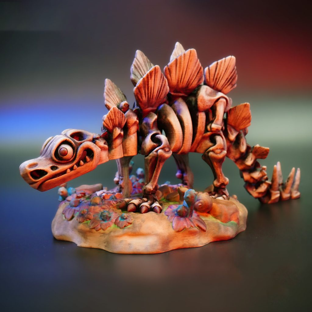 可动骨架剑龙-3D合纵社-3D打印模型STL格式3mf格式免费下载！