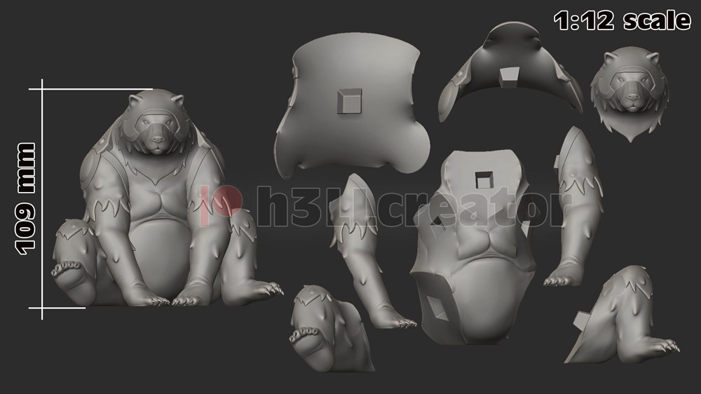 图片[2]-披甲熊 h3LL creator – Trinket (Bonus)h3LL creator-3D合纵社-3D打印模型STL格式3mf格式免费下载！
