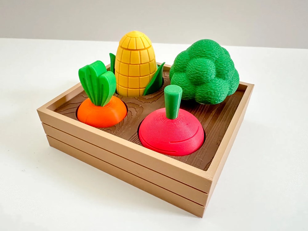 蔬菜花园  萝卜 玉米 胡萝卜 西蓝花-3D合纵社-3D打印模型STL格式3mf格式免费下载！
