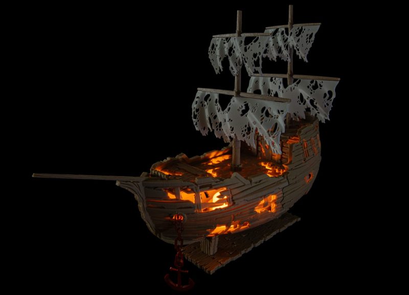 幽灵船 Fab365_Ghost_Ship-3D合纵社-3D打印模型STL格式3mf格式免费下载！