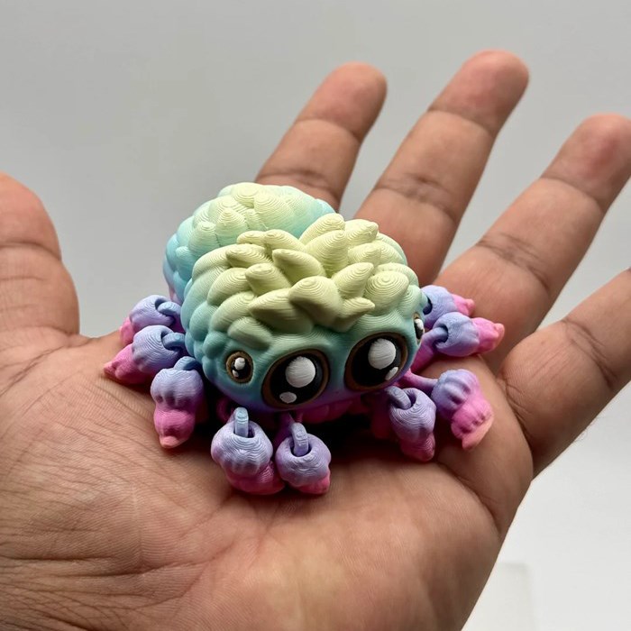 小跳蜘蛛 Baby_Jumping_Spider_STL-3D合纵社-3D打印模型STL格式3mf格式免费下载！