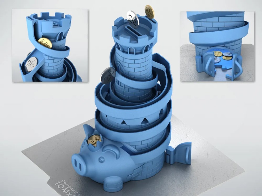 小猪存钱罐-3D合纵社-3D打印模型STL格式3mf格式免费下载！