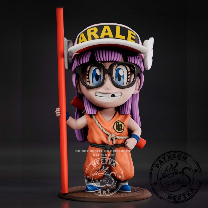 【阿拉蕾】阿拉蕾-悟空 Chibi Arale chibi-3D合纵社-3D打印模型STL格式3mf格式免费下载！