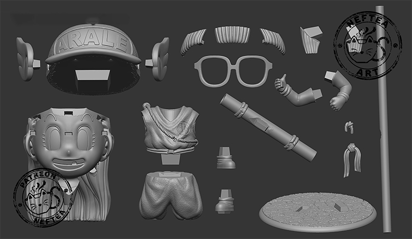 图片[2]-【阿拉蕾】阿拉蕾-悟空 Chibi Arale chibi-3D合纵社-3D打印模型STL格式3mf格式免费下载！