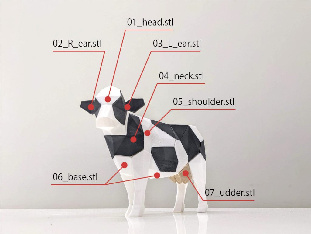 图片[3]-【拼图小动物】奶牛 low-poly-cow-puzzle @freeforallstl-3D合纵社-3D打印模型STL格式3mf格式免费下载！