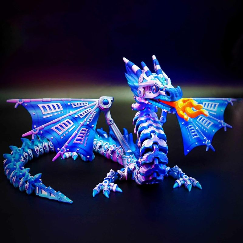 喷火龙 翅膀龙 可动关节多色可打印-3D合纵社-3D打印模型STL格式3mf格式免费下载！