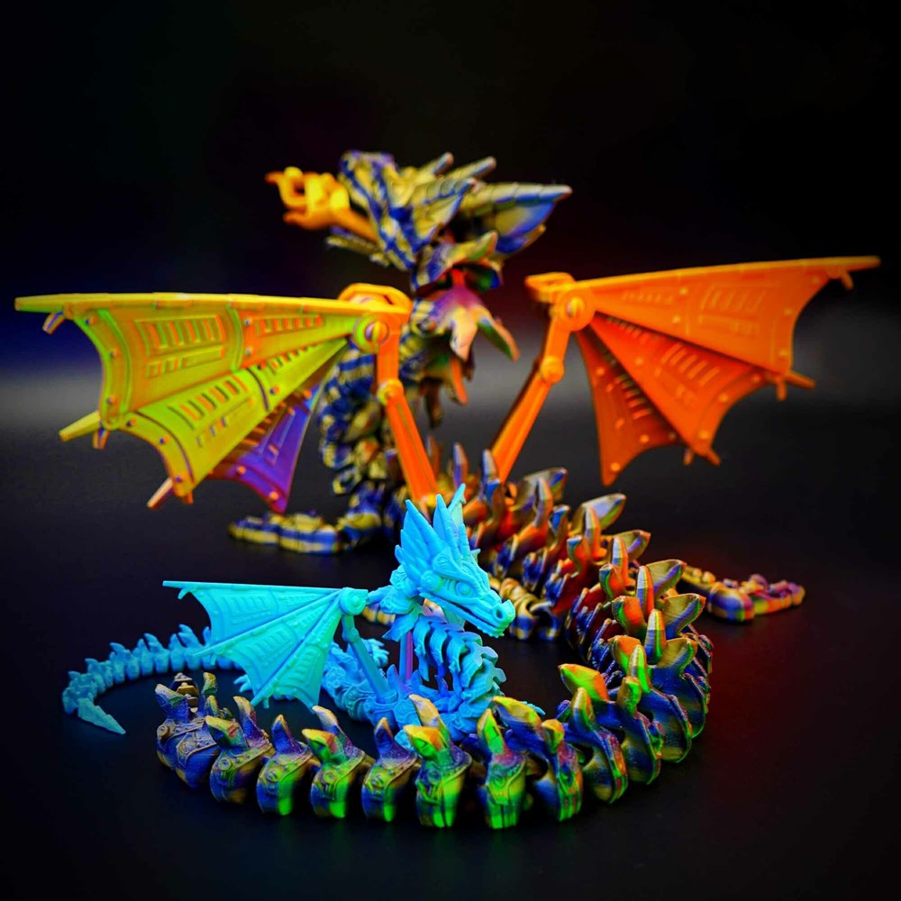 图片[2]-喷火龙 翅膀龙 可动关节多色可打印-3D合纵社-3D打印模型STL格式3mf格式免费下载！