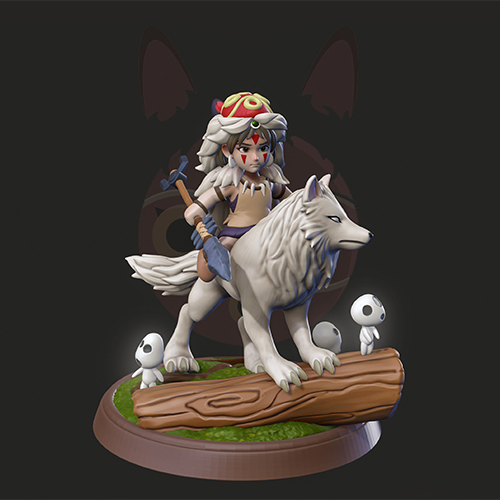 【幽灵公主】珊 Princess+Mononoke-3D合纵社-3D打印模型STL格式3mf格式免费下载！