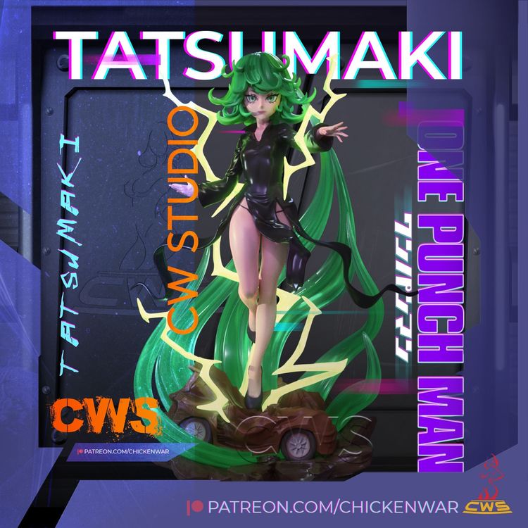 【一拳超人】龙卷 完全版+比基尼 CW Studio – Tatsumaiki @STLA3DM-3D合纵社-3D打印模型STL格式3mf格式免费下载！