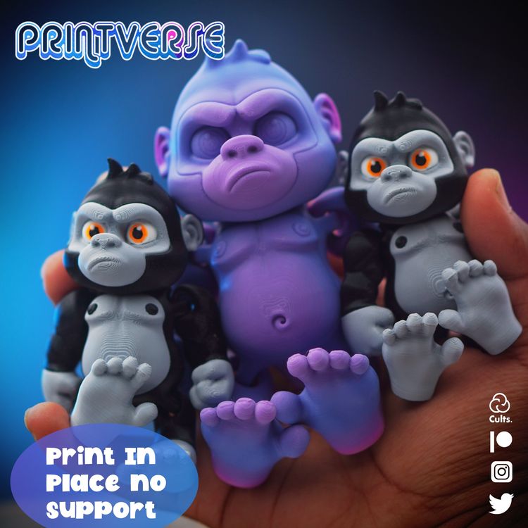 图片[3]-大猩猩 Flexy_Gorilla-3D合纵社-3D打印模型STL格式3mf格式免费下载！