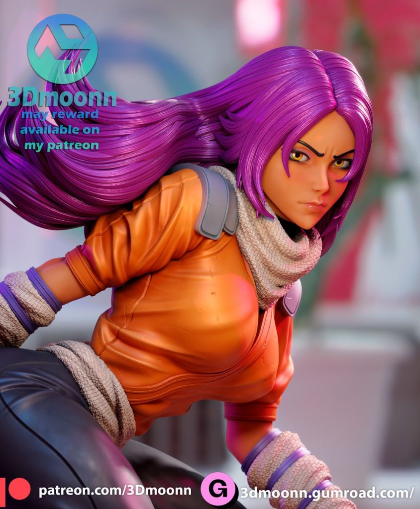 图片[2]-【境·界】四枫院夜一 3Dmoonn Yoruichi NSFW-3D合纵社-3D打印模型STL格式3mf格式免费下载！