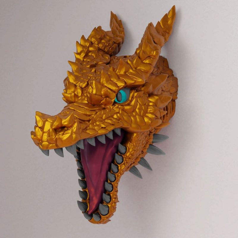 喷火龙龙首 Charizard Dragon Head @Print3DWorld-3D合纵社-3D打印模型STL格式3mf格式免费下载！