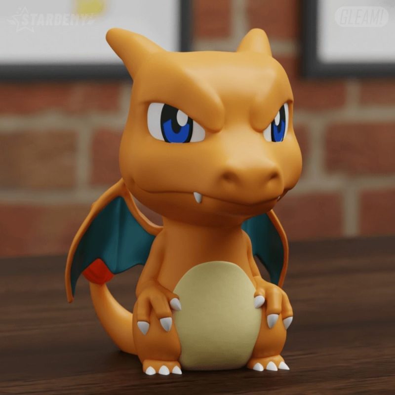 【神奇宝贝】查理兹·奇比 Stardemy Charizard Gleam-3D合纵社-3D打印模型STL格式3mf格式免费下载！