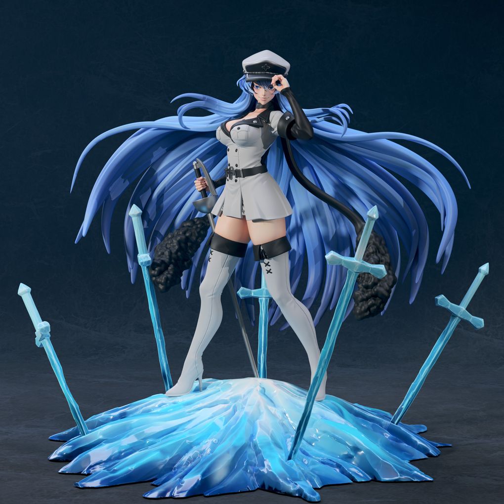 【斩赤红之瞳】艾斯德斯 Esdeath – chuya factory-3D合纵社-3D打印模型STL格式3mf格式免费下载！