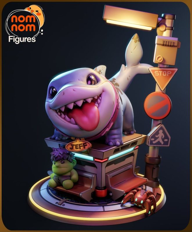 【漫威争锋】鲨鱼狗杰夫 Jeff_Presupport@hehestl-3D合纵社-3D打印模型STL格式3mf格式免费下载！