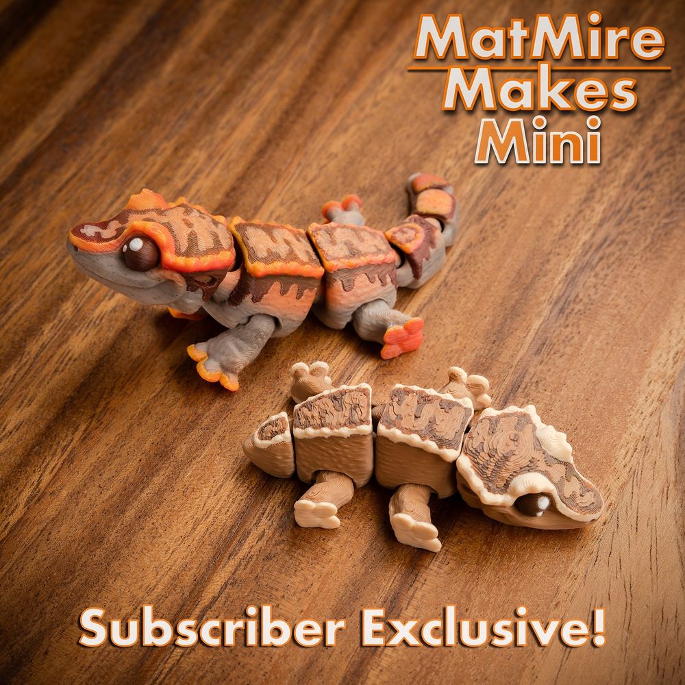 睫角守宫 MMMini_CrestedGecko-3D合纵社-3D打印模型STL格式3mf格式免费下载！