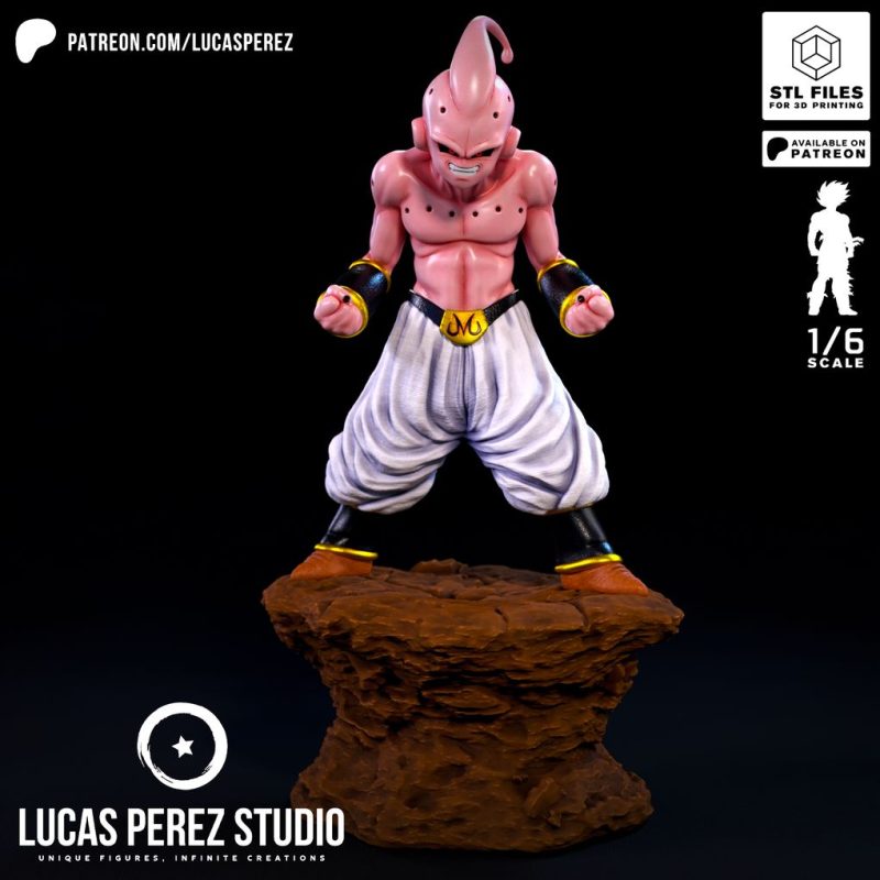 【龙珠】布欧  Kid Buu - By Lucas Perez Studio-3D合纵社-3D打印模型STL格式3mf格式免费下载！