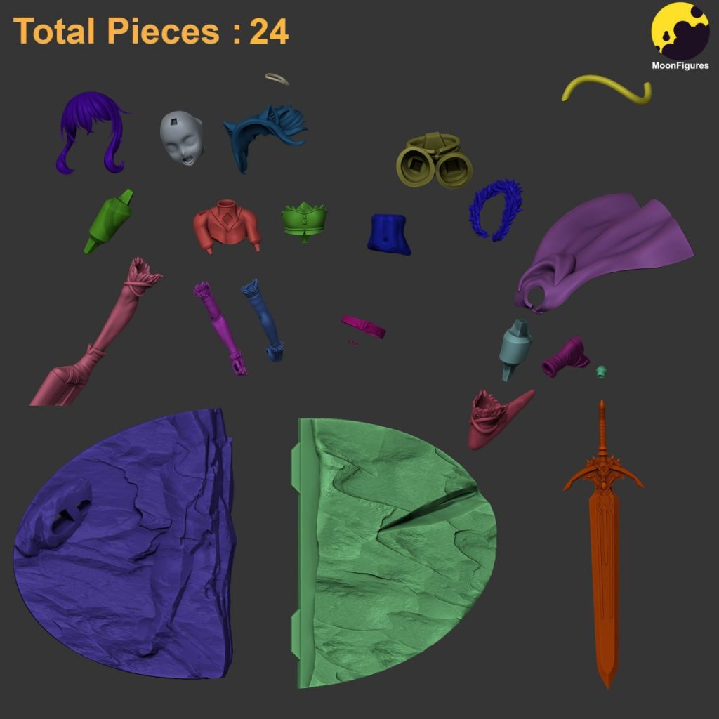 图片[2]-【转生就是剑】芙兰  Moon Figures – Reincarnated As A Sword – Fran-3D合纵社-3D打印模型STL格式3mf格式免费下载！