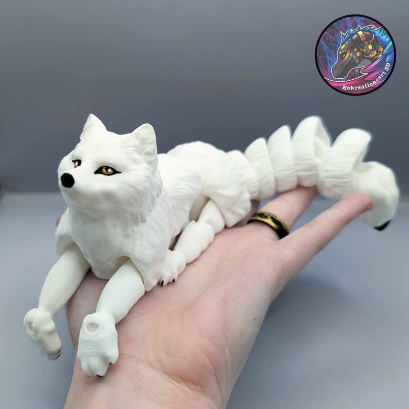 白狐狸 Kekreations- Arctic Fox-3D合纵社-3D打印模型STL格式3mf格式免费下载！