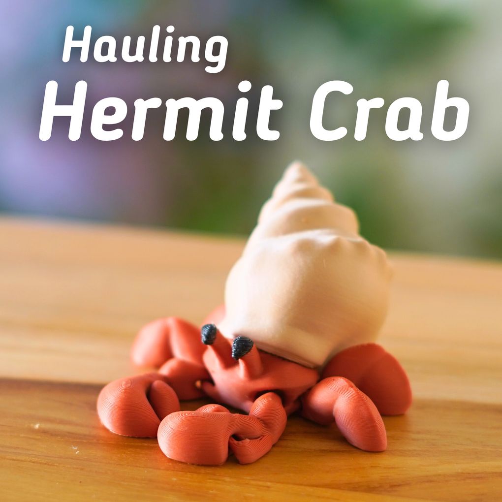 寄居蟹  Hauling Hermit Crab @Print3DWorld-3D合纵社-3D打印模型STL格式3mf格式免费下载！