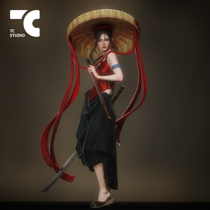 女刀客 TC Random Collectibles - Vietnamese Swordsman-3D合纵社-3D打印模型STL格式3mf格式免费下载！