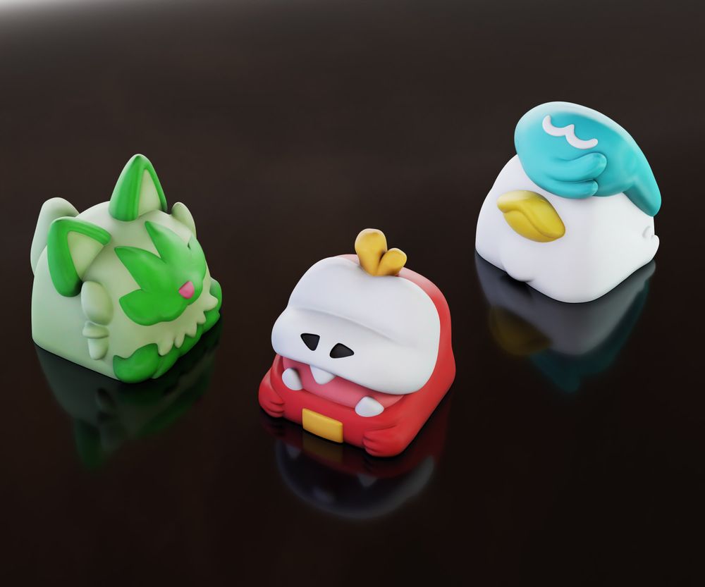 图片[2]-宝可梦朱紫键盘帽 9na_gen_Starter_pokemon_keycaps_by_hiko3d-3D合纵社-3D打印模型STL格式3mf格式免费下载！