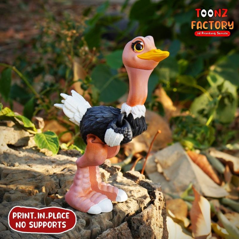 鸵鸟 toonz factory FLEXI OSTRICH PACKAGE-3D合纵社-3D打印模型STL格式3mf格式免费下载！