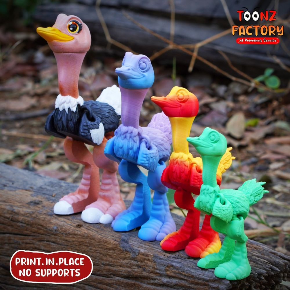 图片[2]-鸵鸟 toonz factory FLEXI OSTRICH PACKAGE-3D合纵社-3D打印模型STL格式3mf格式免费下载！