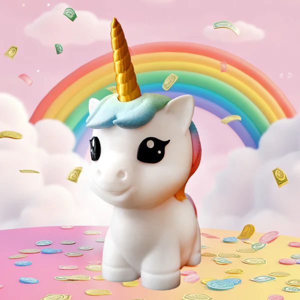 彩虹独角兽存钱罐 LeHa- Umi, the Unicorn Piggybank @Print3DWorld-3D合纵社-3D打印模型STL格式3mf格式免费下载！