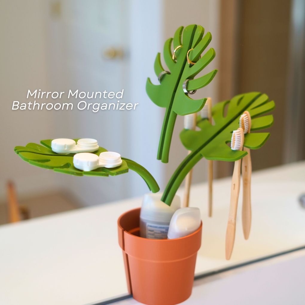牙刷植物架 ForgeCore- Mirrors Monstera @Print3DWorld-3D合纵社-3D打印模型STL格式3mf格式免费下载！