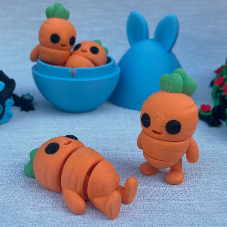 胡萝卜人 Tiny_Carrot-3D合纵社-3D打印模型STL格式3mf格式免费下载！