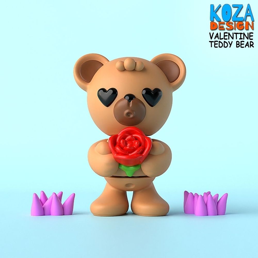 图片[3]-拿花小熊 KOZA TEDDY ROSES-3D合纵社-3D打印模型STL格式3mf格式免费下载！