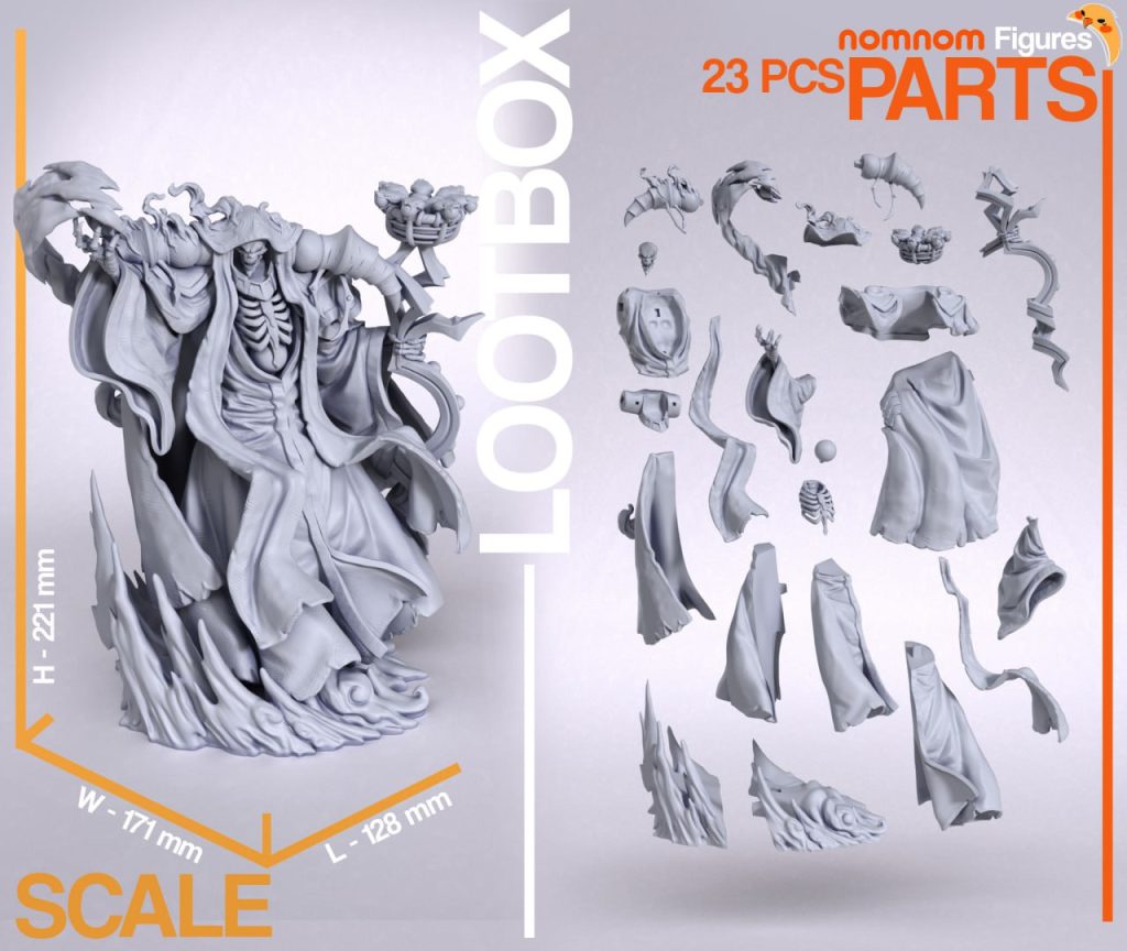 图片[2]-【Overlord】安兹·乌尔·恭 Ainz_Presupports-3D合纵社-3D打印模型STL格式3mf格式免费下载！