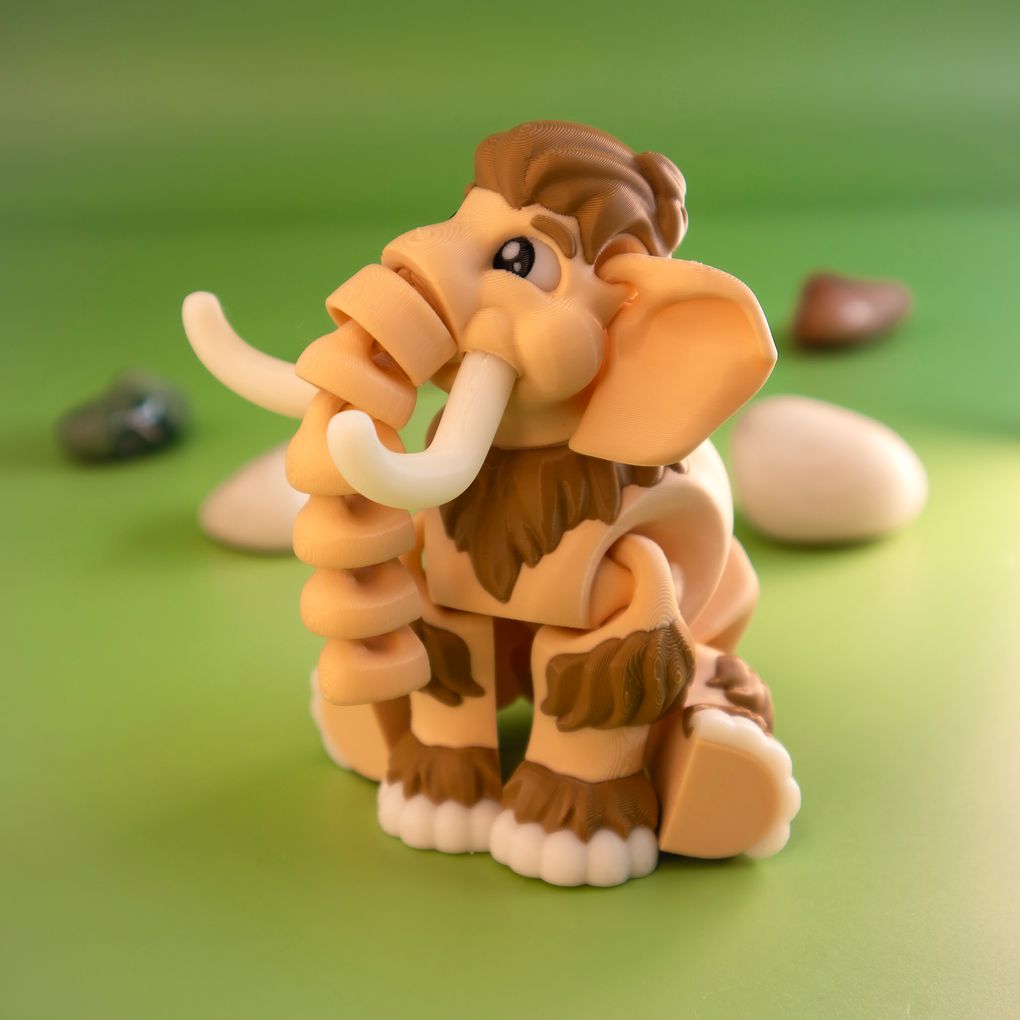 可爱的猛犸象 ArtFlex_Mammoth-3D合纵社-3D打印模型STL格式3mf格式免费下载！