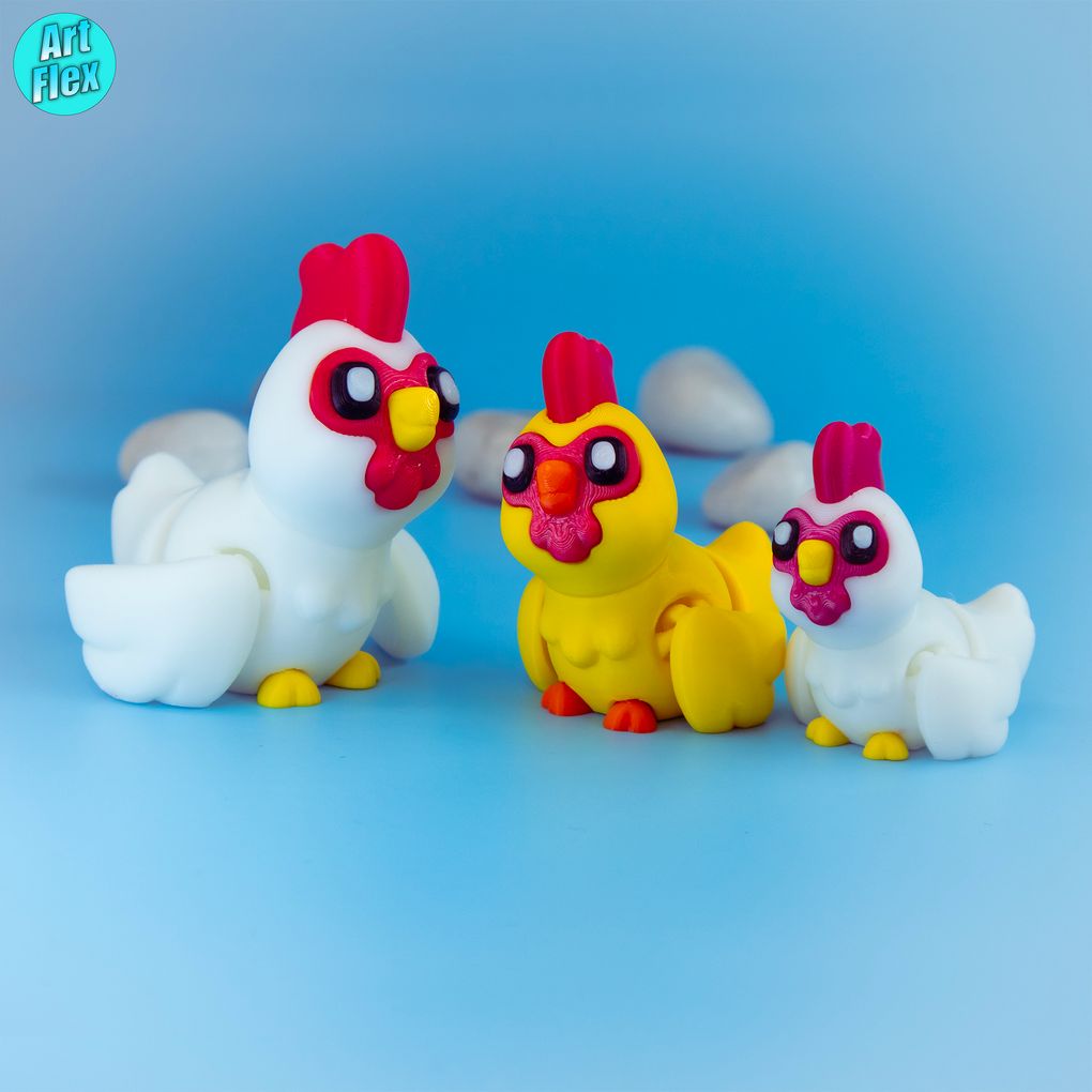图片[3]-小母鸡 ArtFlex_Chicken-3D合纵社-3D打印模型STL格式3mf格式免费下载！