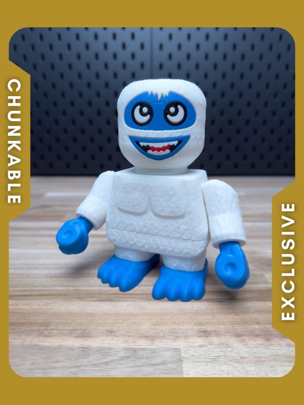 【积木玩具】雪人 Abominable Snowchunk @Print3DWorld-3D合纵社-3D打印模型STL格式3mf格式免费下载！