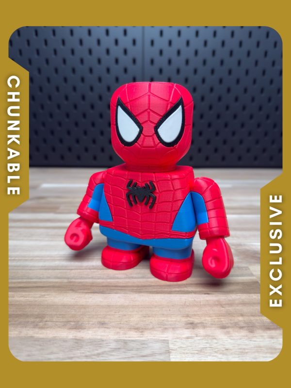 【乐高小人】蜘蛛侠 Spider-Chunk Kit No Support No AMS No Glue-3D合纵社-3D打印模型STL格式3mf格式免费下载！