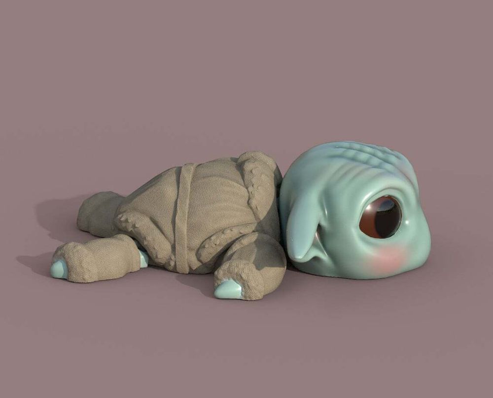 图片[3]-乌龟尤达宝宝-3D合纵社-3D打印模型STL格式3mf格式免费下载！