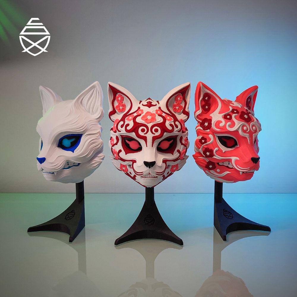 狐狸壁面具 Kitsune Wall Mask_PipeCox-3D合纵社-3D打印模型STL格式3mf格式免费下载！