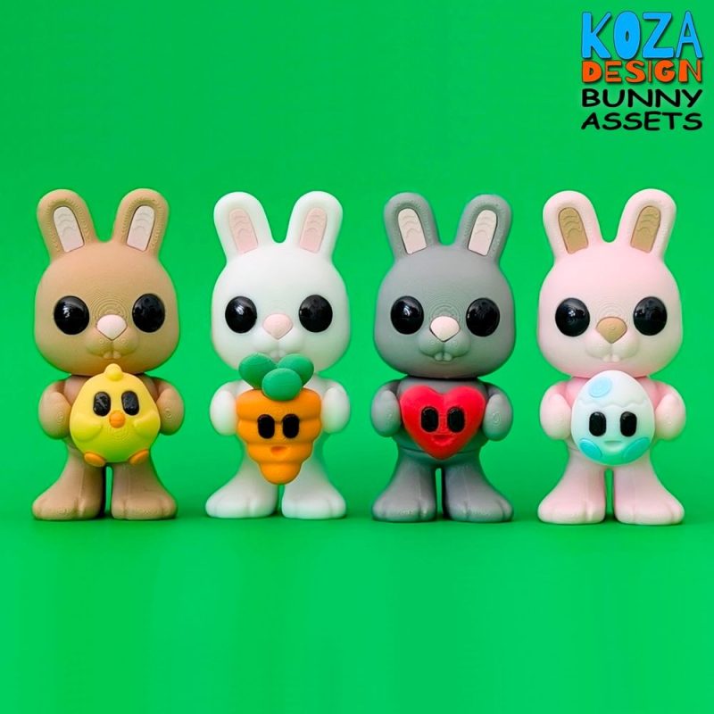 兔子宝宝 BUNNY ASSETS-3D合纵社-3D打印模型STL格式3mf格式免费下载！