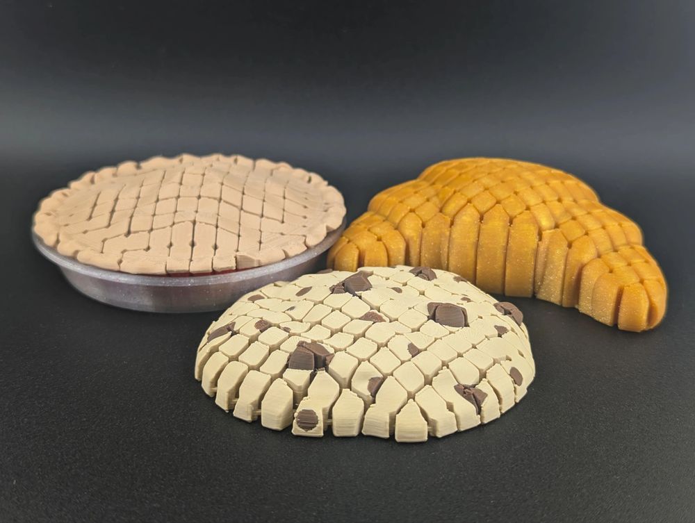 图片[2]-曲奇饼 Articulating Chocolate Chip Cookie @Print3DWorld-3D合纵社-3D打印模型STL格式3mf格式免费下载！