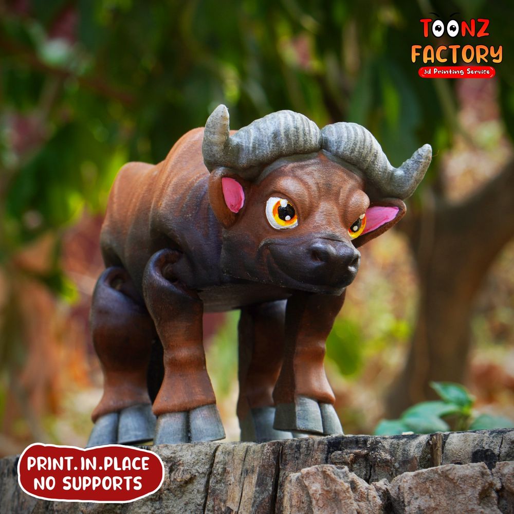 水牛 toonz factory Flexi Buffalo STL-3D合纵社-3D打印模型STL格式3mf格式免费下载！