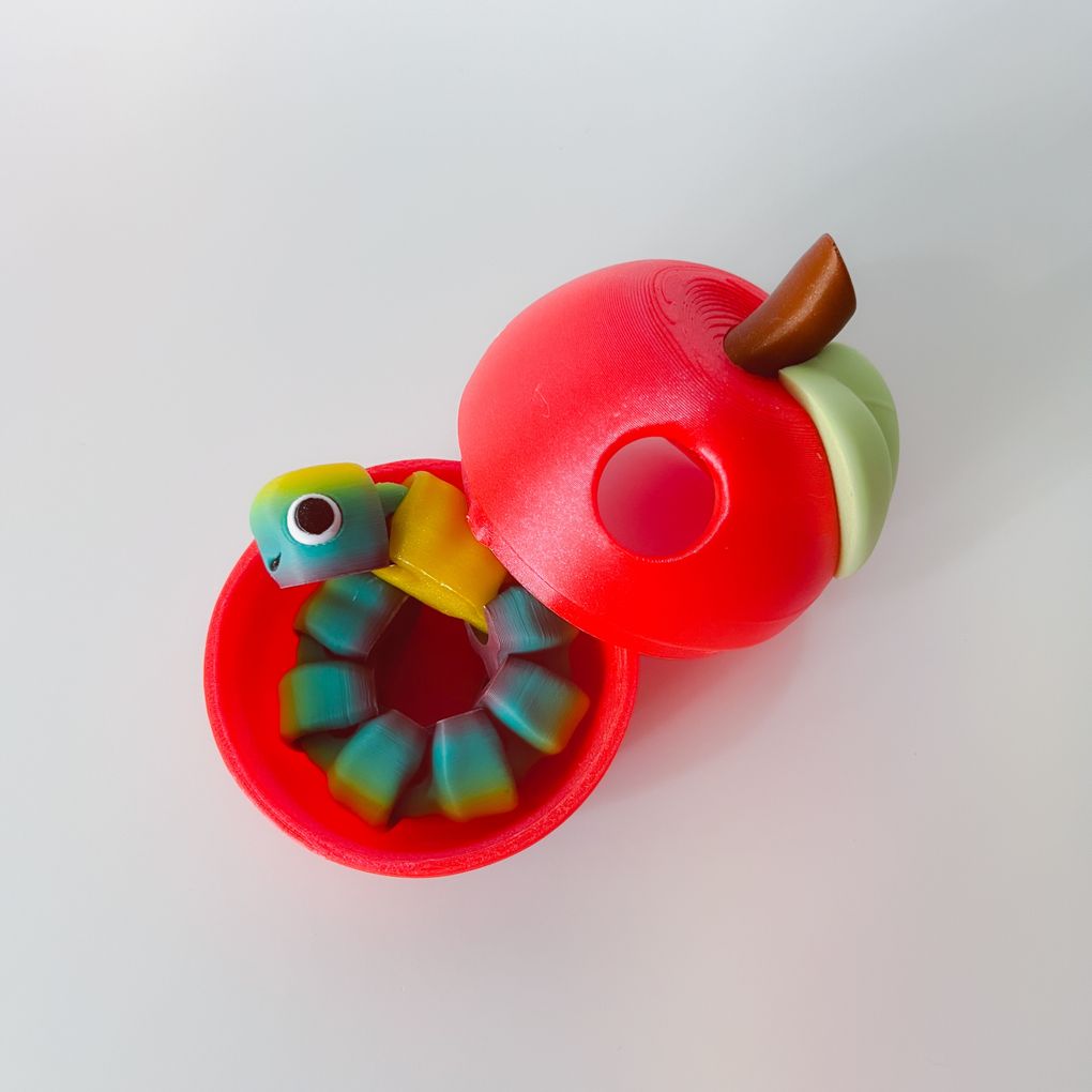 图片[4]-虫子苹果 Worm_Flexi_apple_container-3D合纵社-3D打印模型STL格式3mf格式免费下载！