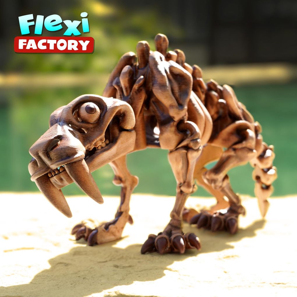 图片[4]-剑齿虎骨架Flexi Factory Skeleton Saber Tooth Tiger_allfiles-3D合纵社-3D打印模型STL格式3mf格式免费下载！