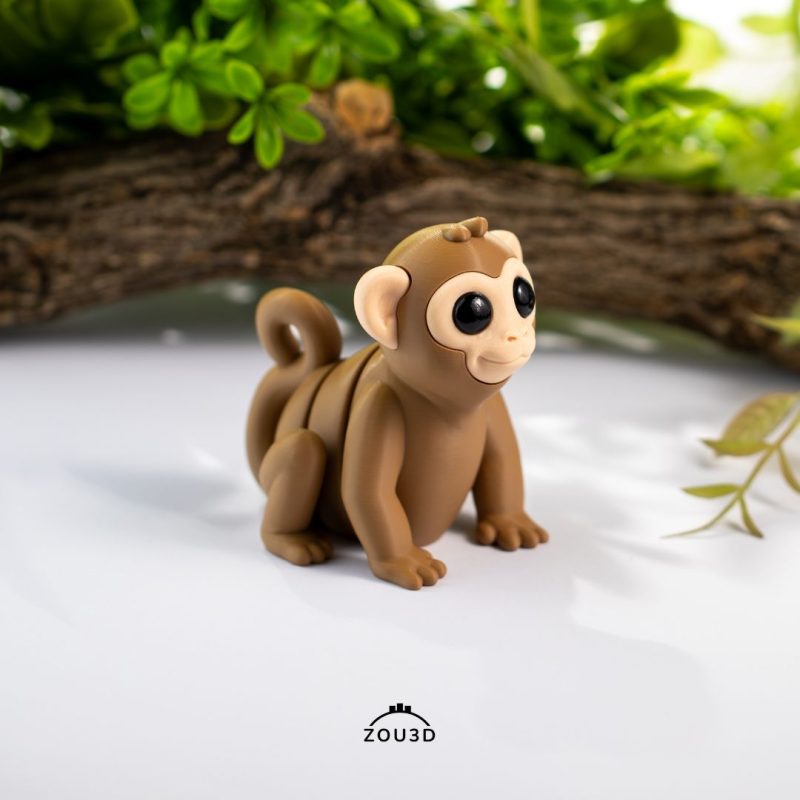 猴子 Zou3D- Baby Monkey-3D合纵社-3D打印模型STL格式3mf格式免费下载!