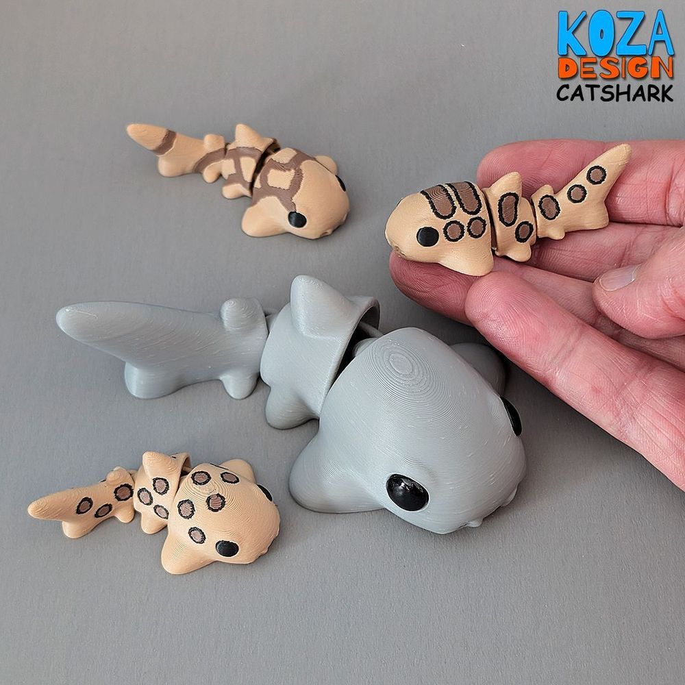 猫鲨 KOZA CATSHARK-3D合纵社-3D打印模型STL格式3mf格式免费下载！