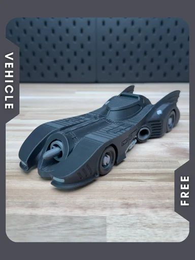 【积木玩具】蝙蝠侠战车 1989 Batmobile Kit No Support No AMS No Glue-3D合纵社-3D打印模型STL格式3mf格式免费下载！