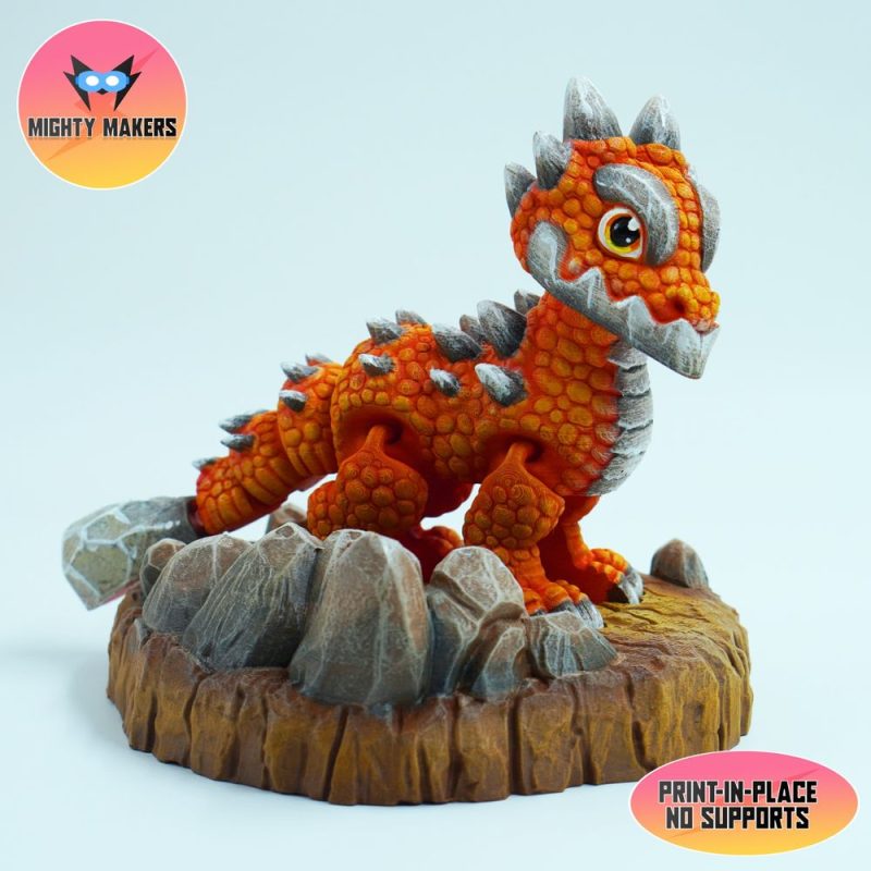 地球龙 MightyMakers- Earth Dragon @Print3DWorld-3D合纵社-3D打印模型STL格式3mf格式免费下载！