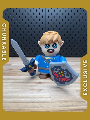 【积木玩具】塞尔达传说-林克 Chunky Link BotW Kit No Support No AMS No Glue-3D合纵社-3D打印模型STL格式3mf格式免费下载！